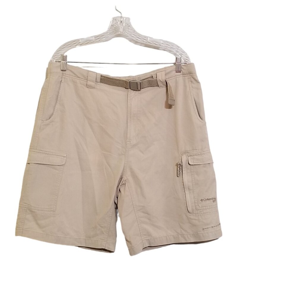Columbia GRT Cargo Shorts Mens  Large Khaki Pockets Outdoors Hiking Fishing - Picture 3 of 11
